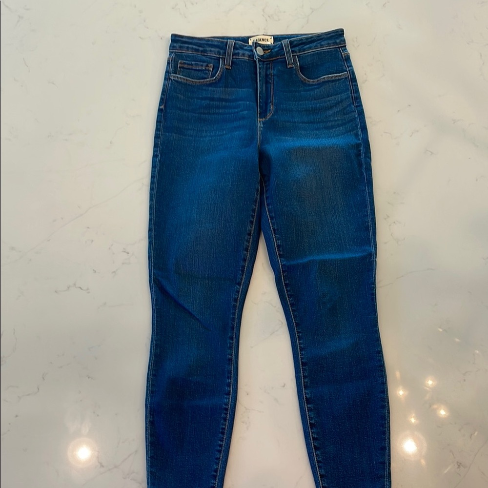 L'AGENCE Blue Skinny Jeans High Rise